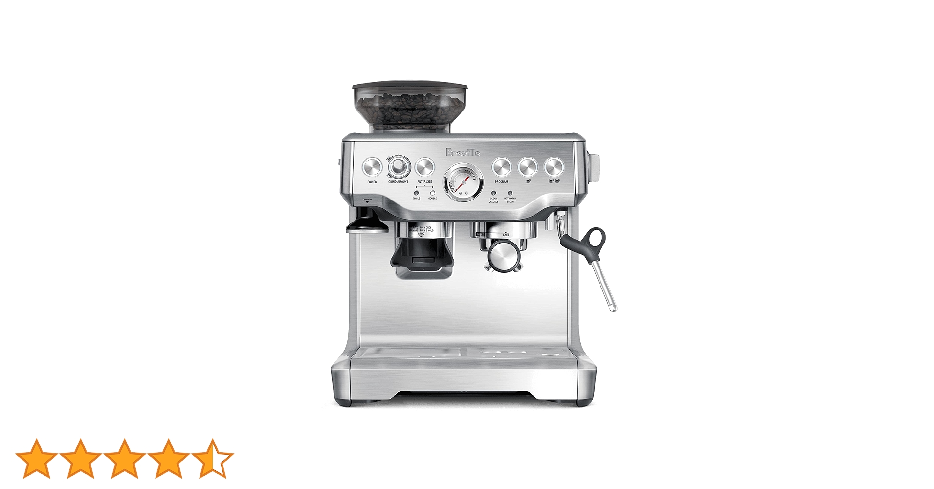 Breville エスプレッソマシン BES870 楽天市場】家庭用 エスプレッソマシン ブレビル社 豆挽き付 シングル